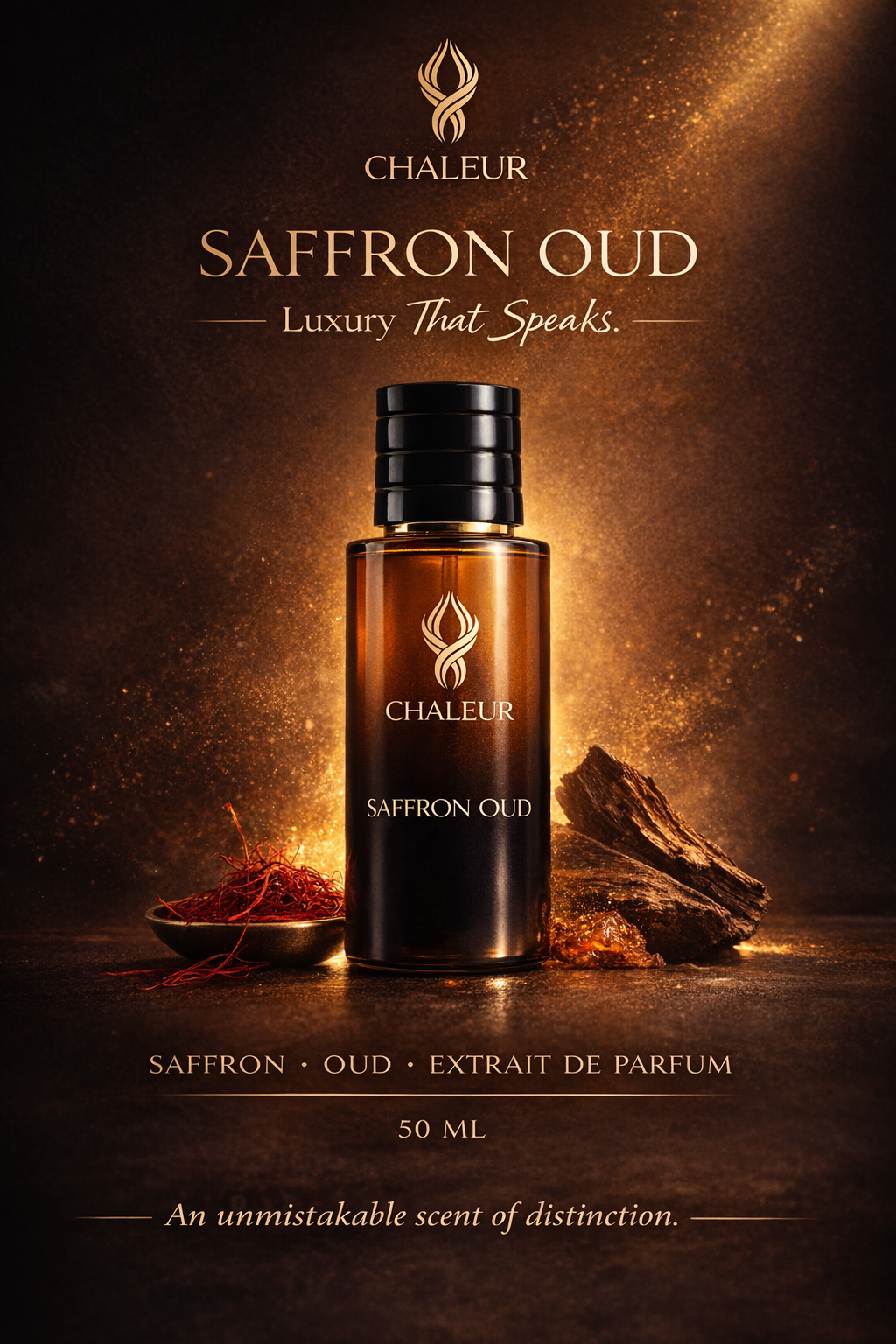 Saffron Oud Perfume for Men | Premium Oud Fragrance | Chaleur